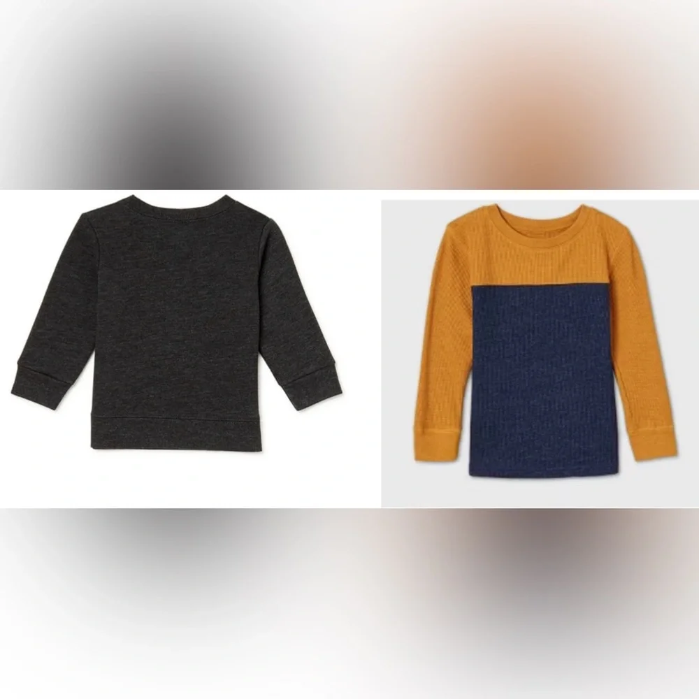 Bundle of‎ 2 boys 3T long sleeve tops. Cat and Jack. Garanimals.